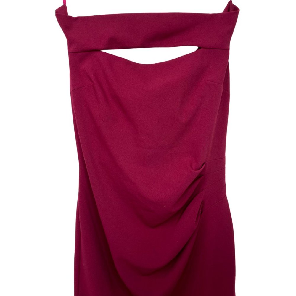 Women Burgundy Off Shoulder Dress Size: TG/XL